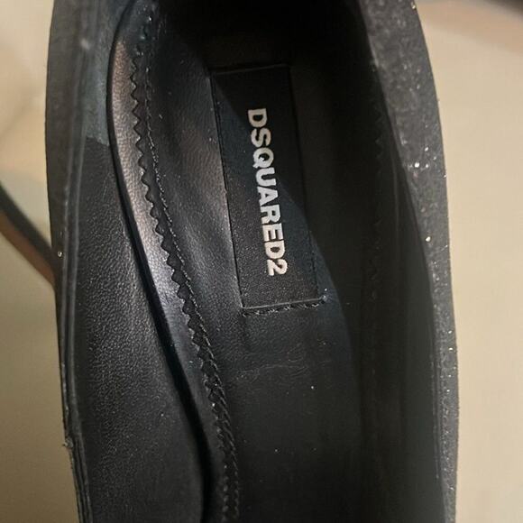 DSQUARED2 GLITTER HEEL BLACK PUMPS SIZE 40 - Picture 5 of 12